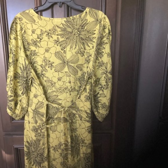 Bryn Walker Floral Leaf Elbow Sleeve Mini Dress - Picture 4 of 5